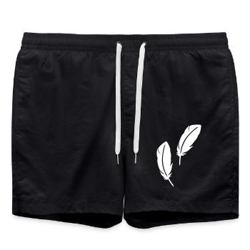 plumes - Short de bain - noir - Devant - AI Model Male 185 light (185cm)