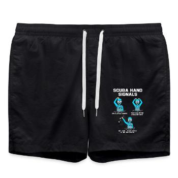 Plongeur Main Signe Scuba Diving - Short de bain - noir - Devant - AI Model Male 185 light (185cm)