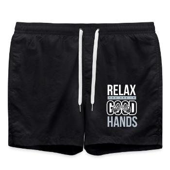 Physiothérapie - Short de bain - noir - Devant - AI Model Male 185 light (185cm)