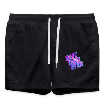 Best Dad Ever Space - Swim Trunks - black - Front - AI Model Male 185 light (185cm)