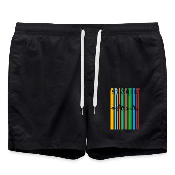 grischun - Badeshorts - Schwarz - Vorne - AI Model Male 185 light (185cm)
