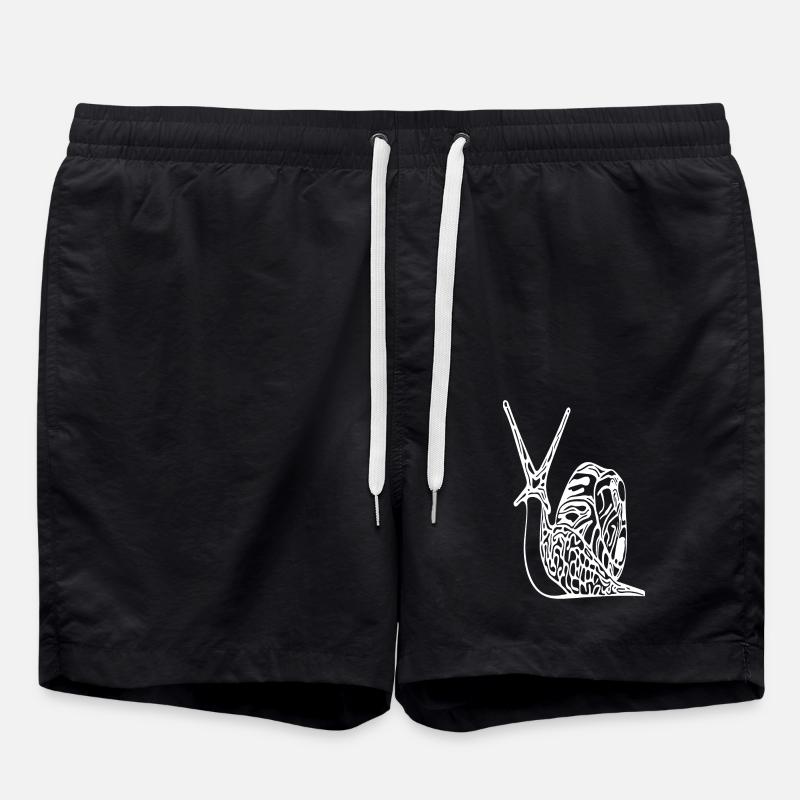 Cute little snail - Swim Trunks - black