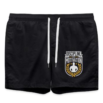 Citation de discipline sur la motivation - Short de bain - noir - Devant - AI Model Male 185 light (185cm)
