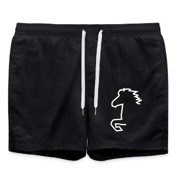 Cheval islandais - Short de bain - noir - Devant - AI Model Male 185 light (185cm)