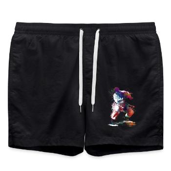 Judosport Kunst #sport #judo - Badeshorts - Schwarz - Vorne - AI Model Male 185 light (185cm)