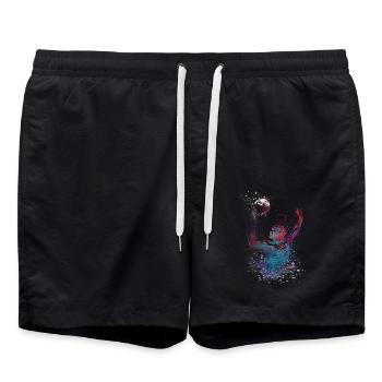 #sport #waterpolo sport de water-polo - Short de bain - noir - Devant - AI Model Male 185 light (185cm)