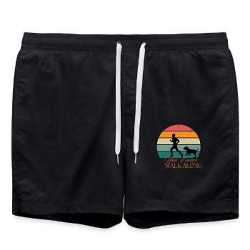 You´ll never walk alone - schwarz - Badeshorts - Schwarz - Vorne - AI Model Male 185 light (185cm)