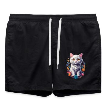 Chaton - Short de bain - noir - Devant - AI Model Male 185 light (185cm)