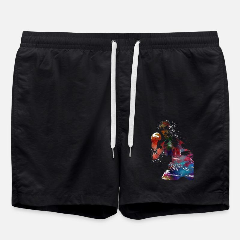 Boxing sport #boxing - Swim Trunks - black