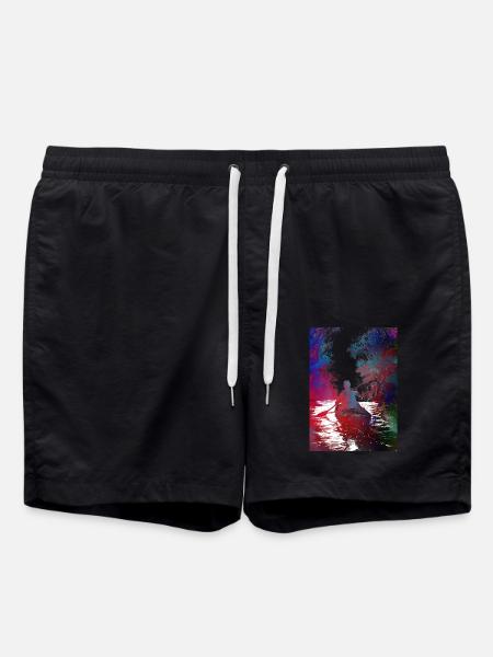 Kayaking sport art#kayaking - Swim Trunks - black