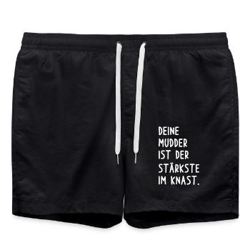 Your Mother Joke - Swim Trunks - black - Front - AI Model Male 185 light (185cm)