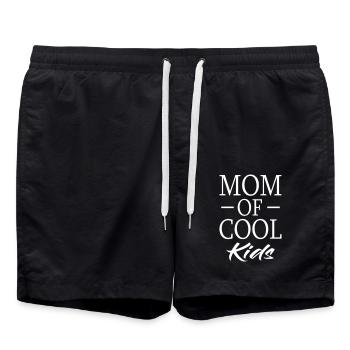 Proud Mom 2 3 4 Kids Sons Daughters Mom of cool - Swim Trunks - black - Front - AI Model Male 185 light (185cm)
