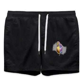 Feder - Badeshorts - Schwarz - Vorne - AI Model Male 185 light (185cm)