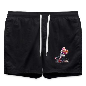 Lacrosse sport art #lacrosse #sport - Swim Trunks - black - Front - AI Model Male 185 light (185cm)