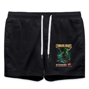 Cthulhu vous attend : Univers d’horreur cosmique Illustratio - Short de bain - noir - Devant - AI Model Male 185 light (185cm)