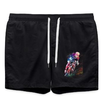 Cyclisme Sport de vélo #cycling #sport #biking - Short de bain - noir - Devant - AI Model Male 185 light (185cm)