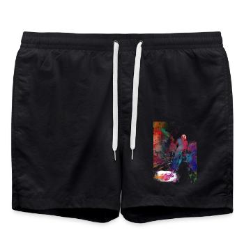 Cyclisme #cycling #sport #bike - Short de bain - noir - Devant - AI Model Male 185 light (185cm)