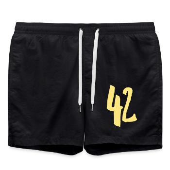 42 - Number - VECTOR - Swim Trunks - black - Front - AI Model Male 185 light (185cm)