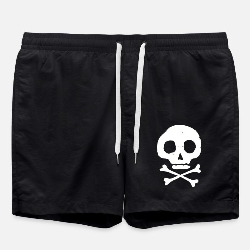 Schädel & Knochen - Badeshorts - Schwarz