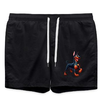 Doberman 4 - Swim Trunks - black - Front - AI Model Male 185 light (185cm)