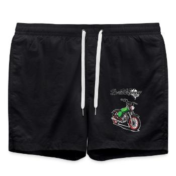 S51 (vert) // Illustration - Short de bain - noir - Devant - AI Model Male 185 light (185cm)