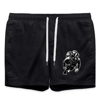 Diving Divers - Swim Trunks - black - Front - AI Model Male 185 light (185cm)