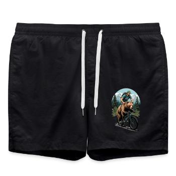 Downhill Express - Grizzly Power - Swim Trunks - black - Front - AI Model Male 185 light (185cm)