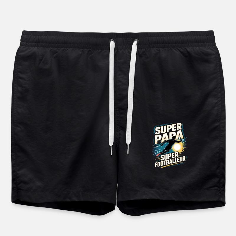 Super Papa Footballeur - Short de bain - noir