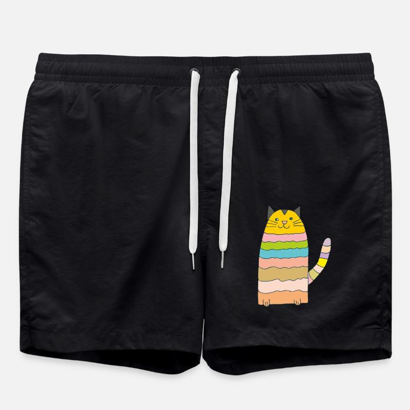 Cat curls - Swim Trunks - black