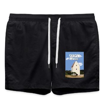Skagen Danemark Affiche de voyage - Short de bain - noir - Devant - AI Model Male 185 light (185cm)