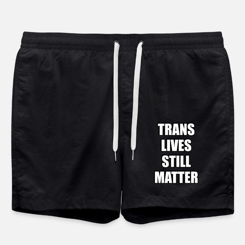 Trans Lives Still Matter - Swim Trunks - black