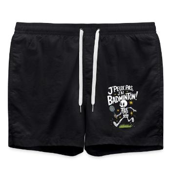 J'peux pas j'ai Badminton - Short de bain - noir - Devant - AI Model Male 185 light (185cm)