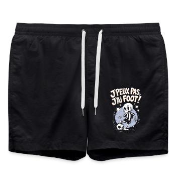 Je peux pas j'ai foot ! - Short de bain - noir - Devant - AI Model Male 185 light (185cm)