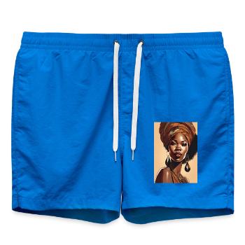 Schwarze schöne Frau Afrika - Badeshorts - Cobalt blue - Vorne