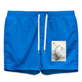 Peinture abstraite à l’aquarelle - Short de bain - cobalt blue - Devant