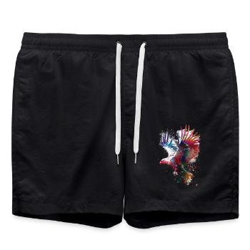 Aigle oiseau - Short de bain - noir - Devant - AI Model Male 185 light (185cm)