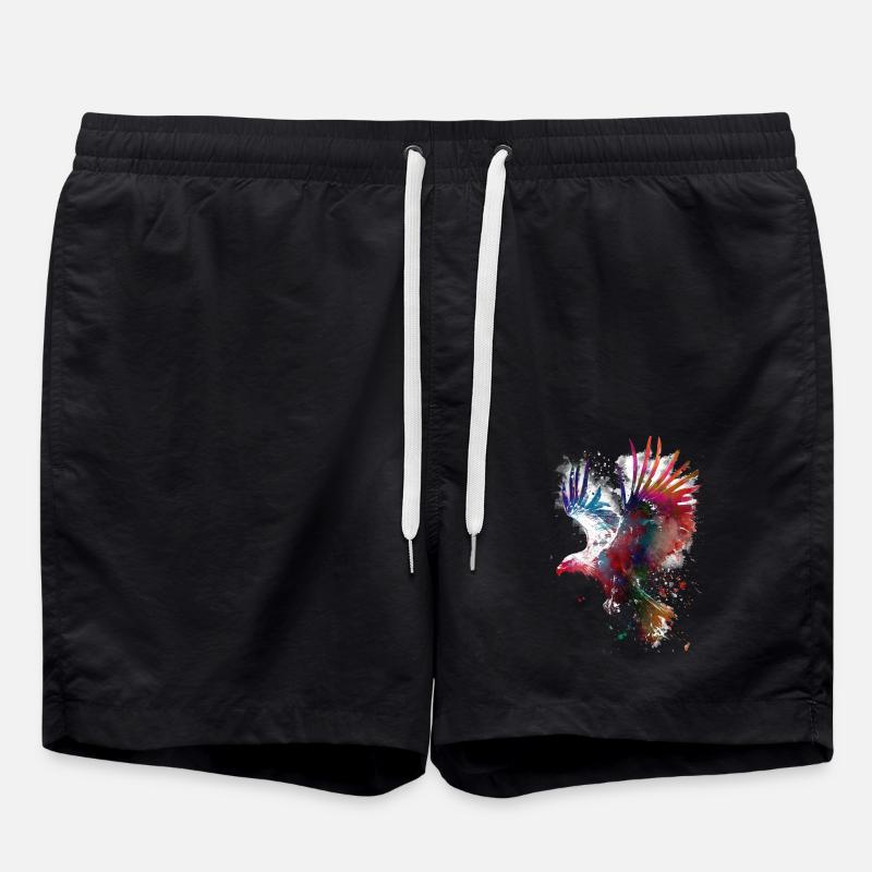 Bird eagle - Swim Trunks - black