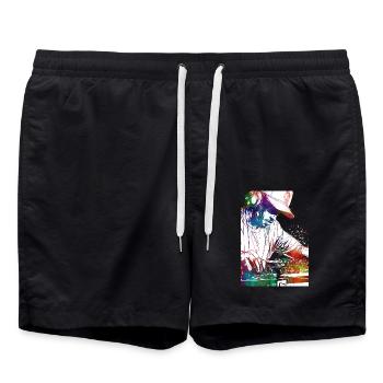 DJ music console - Swim Trunks - black - Front - AI Model Male 185 light (185cm)