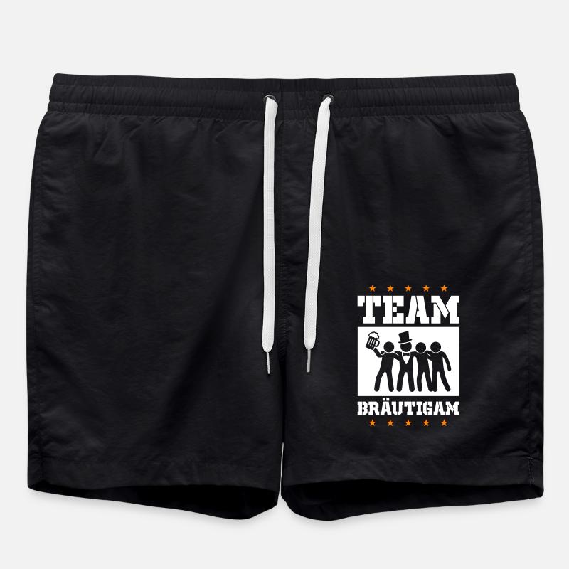 Team Bräutigam Party - Badeshorts - Schwarz