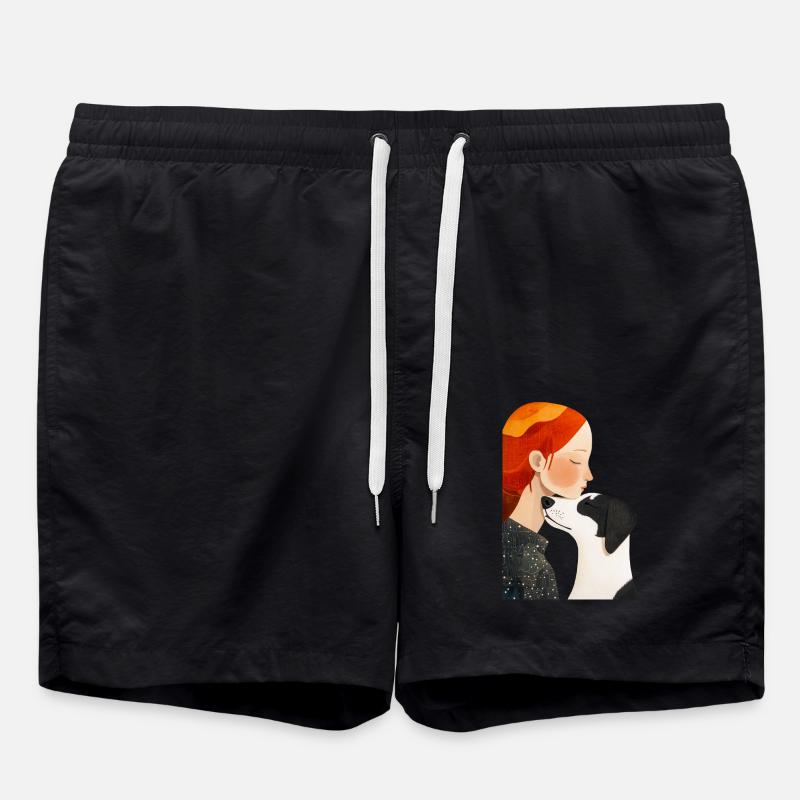 Je t’aime chien - Short de bain - noir