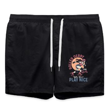 Roller Derby pour les filles qui ne jouent pas bien le patinage - Short de bain - noir - Devant - AI Model Male 185 light (185cm)