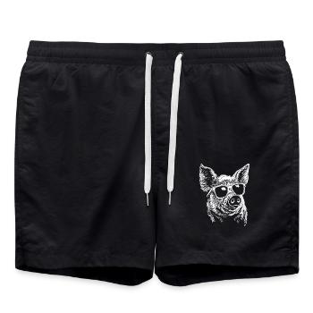 Cool Pig Sunglasses Summer - Swim Trunks - black - Front - AI Model Male 185 light (185cm)