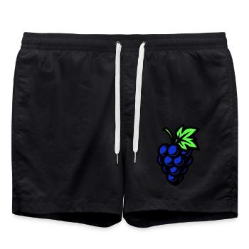 Trauben Symbol Weintrauben - Badeshorts - Schwarz - Vorne - AI Model Male 185 light (185cm)