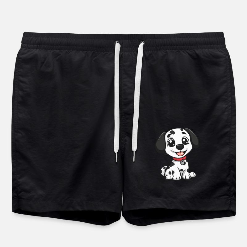 Chien Dalmatien Mignon - Short de bain - noir