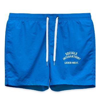 Interaction sociale – Non merci ! - Short de bain - cobalt blue - Devant
