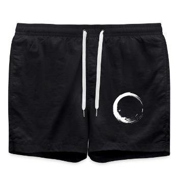 Kreis Design variante 1 - Badeshorts - Schwarz - Vorne - AI Model Male 185 light (185cm)