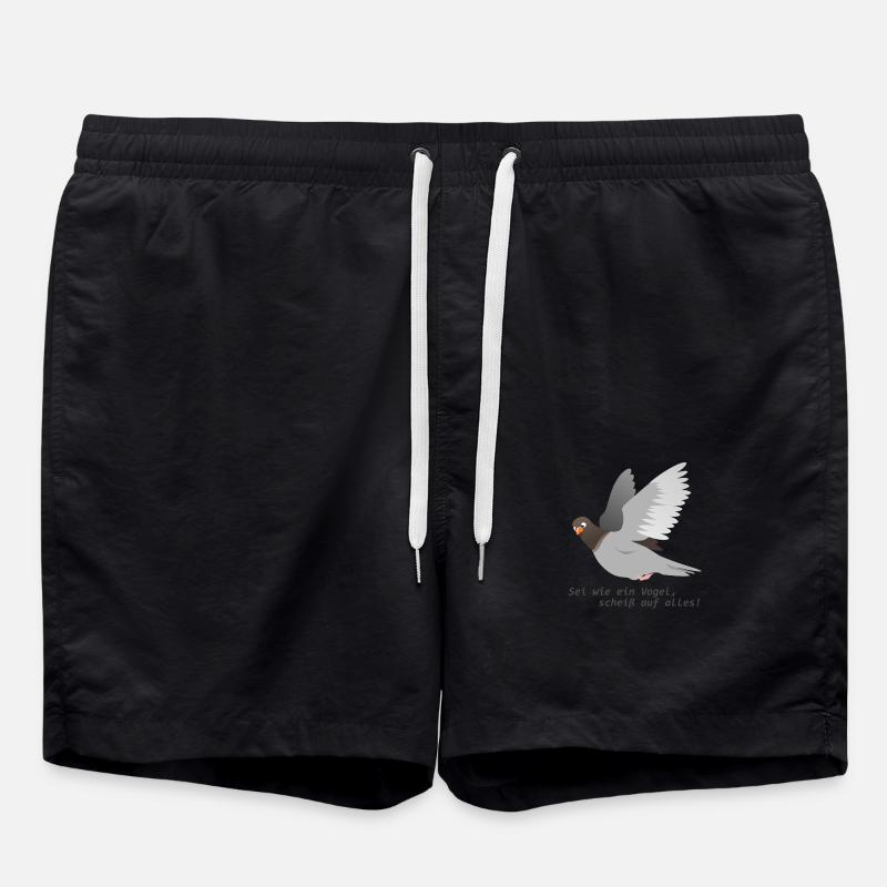 Colombe merde sur tout - Short de bain - noir