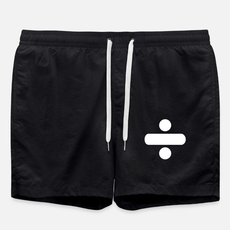 Geteilt Symbol Mathe - Badeshorts - Schwarz