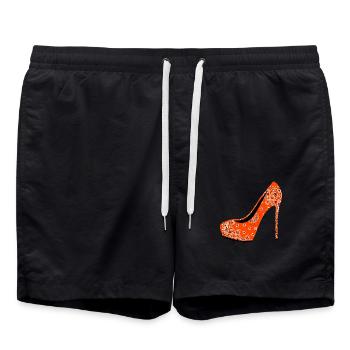 Stöckelschuh - Badeshorts - Schwarz - Vorne - AI Model Male 185 light (185cm)