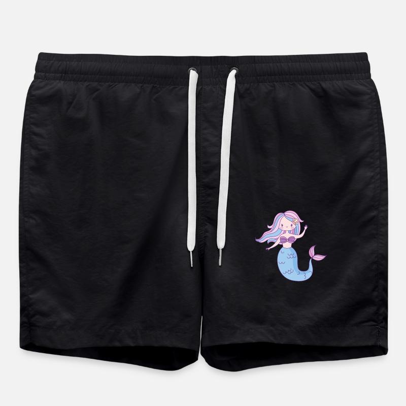 Mermaid - Swim Trunks - black